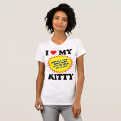 カスタマイズ可能 私の子猫大好き Tシャツ (正面フル)