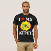 カスタマイズ可能 私の子猫大好き Tシャツ (正面フル)