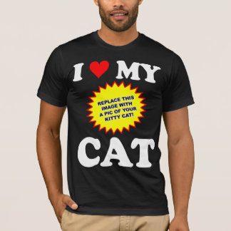 カスタマイズ可能 私の猫が大好き Tシャツ