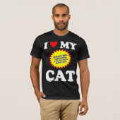 カスタマイズ可能 私の猫が大好き Tシャツ (正面フル)