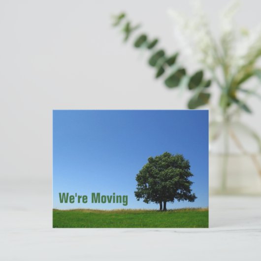 カスタマイズ可能：移動中 案内ポストカード (スタンド正面)