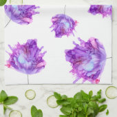 カスタマイズ可能！紫あじさいトスパターン – - キッチンタオル (折り畳み)