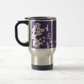 カスタマイズ可能: 紫色のハチドリそして花 トラベルマグ (左)