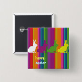 カスタマイズ可能: 色のバニー 缶バッジ (正面&裏面)