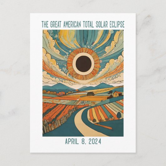 カスタマイズ可能:農地を介したEclipse ポストカード (正面)