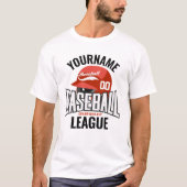 カスタマイズ可能 野球選手 名前 チーム チャンピオン クラブ Tシャツ (正面)