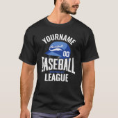 カスタマイズ可能 野球選手 名前 チーム チャンピオン クラブ Tシャツ (正面)