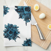 カスタマイズ可能!!!青いスパイダームトスパターン – - キッチンタオル (四つ折り)