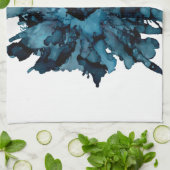 カスタマイズ可能!!!青い蜘蛛の母が大きな花 キッチンタオル (折り畳み)