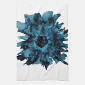 カスタマイズ可能!!!青い蜘蛛の母が大きな花 キッチンタオル (縦)