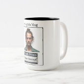 カスタマイズ可能 顔写真 刑務所 囚人 顔写真 Mug ツートーンマグカップ (正面右)