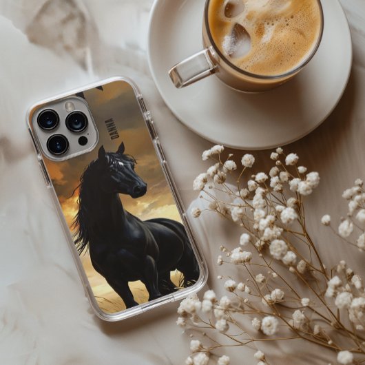 カスタマイズ可能 黒馬 名前入り Case-Mate iPhoneケース