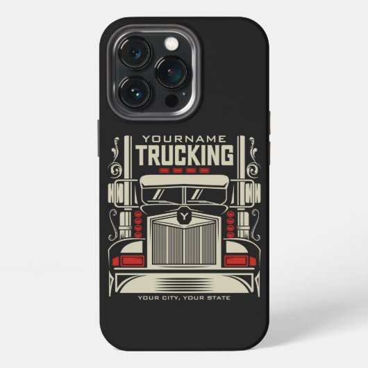 カスタマイズ可能 18輪トラック運転手 iPhoneケース (裏面)