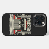 カスタマイズ可能 18輪トラック運転手 iPhoneケース (裏面横)