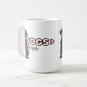 カスタマイズ可能 DOGS > People コーヒーマグカップ (正面左)