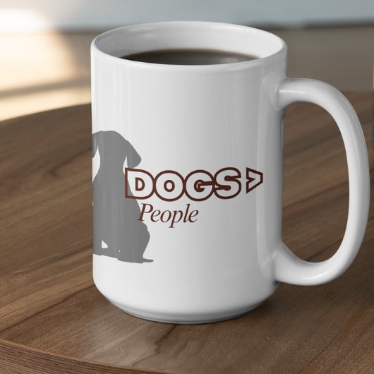 カスタマイズ可能 DOGS > People コーヒーマグカップ