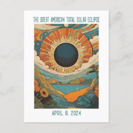 カスタマイズ可能： ECLIPSE OVER LAKE ポストカード