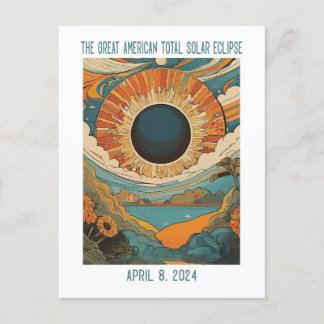 カスタマイズ可能： ECLIPSE OVER LAKE ポストカード