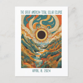 カスタマイズ可能： ECLIPSE OVER RIVER ポストカード