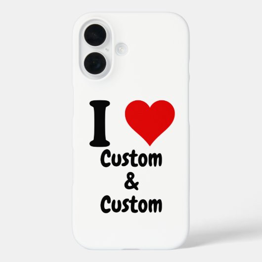 カスタマイズ可能 I Love カスタム Case-Mate iPhoneケース (裏面)