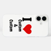 カスタマイズ可能 I Love カスタム Case-Mate iPhoneケース (裏面 (横))