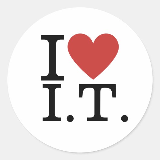 カスタマイズ可能 I.T.好きにはたまらない ステッカー (正面)