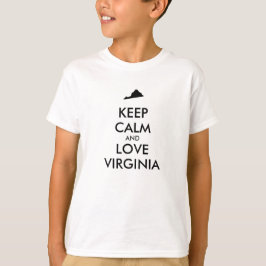 カスタマイズ可能 KEEP CALM と バージニア が好き Tシャツ