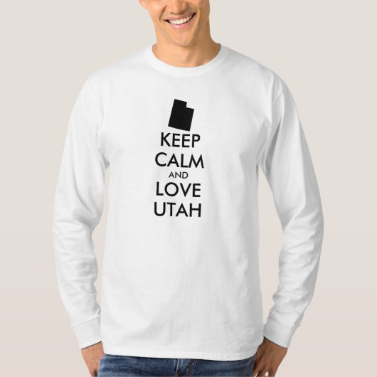 カスタマイズ可能 KEEP CALM アンド ラブ ユタ Tシャツ (正面)