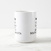 カスタマイズ可能 KEEP CALM サウスダコタ州を愛して コーヒーマグカップ (中央)
