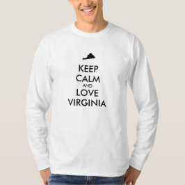 カスタマイズ可能 KEEP CALM AND LOVE ヴァージニア Tシャツ