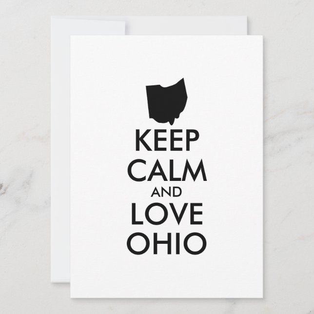 カスタマイズ可能 KEEP CALM and LOVE OHIO (正面)