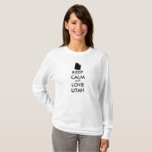 カスタマイズ可能 KEEP CALM and LOVE UTAH Tシャツ (正面フル)