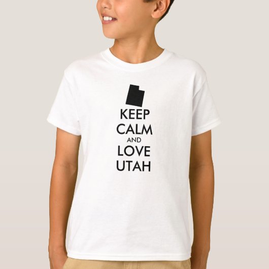 カスタマイズ可能 KEEP CALM and LOVE UTAH Tシャツ (正面)