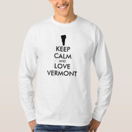カスタマイズ可能 KEEP CALM and LOVE VERMONT Tシャツ