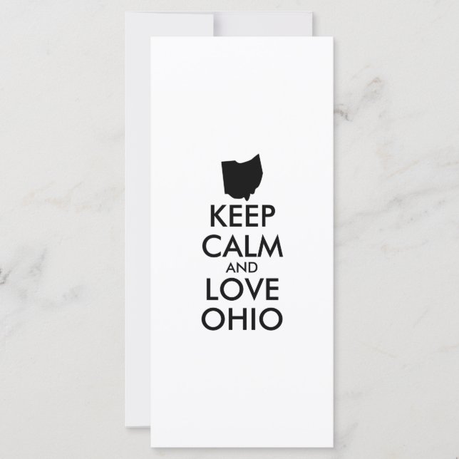 カスタマイズ可能 KEEP CALM + OHIOを愛する (正面)