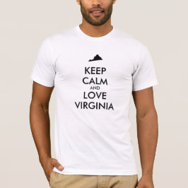 カスタマイズ可能 KEEP CALM + VIRGINIAを愛する Tシャツ