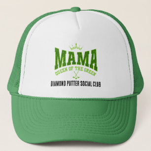 カスタマイズ可能 MAMA QUEEN OF THE GREEN レディースゴルフ キャップ