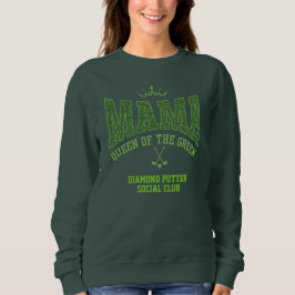 カスタマイズ可能 MAMA QUEEN OF THE GREEN レディースゴルフ スウェットシャツ