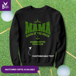 カスタマイズ可能 MAMA QUEEN OF THE GREEN レディースゴルフ スウェットシャツ