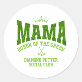 カスタマイズ可能 MAMA QUEEN OF THE GREEN レディースゴルフ ラウンドシール