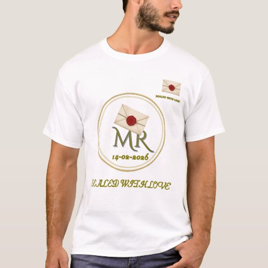 カスタマイズ可能 Sealed With Love - MR モノグラム Tシャツ (正面)