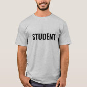 カスタマイズ可能 STUDENT テキスト ステートメント Tシャツ メンズ (正面)