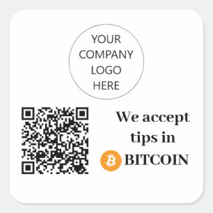 カスタマイズ可能Bitcoinステッカーのヒントを受け入れる スクエアシール