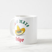 カスタマイズ可能Cinco de Mayo 5月5日フェスタ コーヒーマグカップ (正面左)