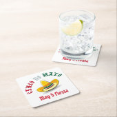 カスタマイズ可能Cinco de Mayo 5月5日フェスタ スクエアペーパーコースター (インサイチュ)