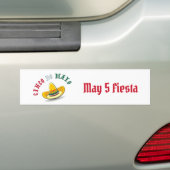 カスタマイズ可能Cinco de Mayo 5月5日フェスタ バンパーステッカー (車上)
