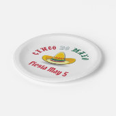カスタマイズ可能Cinco de Mayo 5月5日フェスタ ペーパープレート (アングル)
