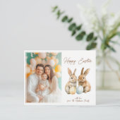 カスタマイズ可能🐇Egg-straかわいいホッピー復活祭 シーズンポストカード (スタンド正面)