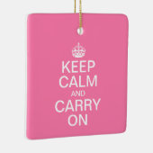 カスタマイズ可能Keep Calm and Carry On セラミックオーナメント (右)