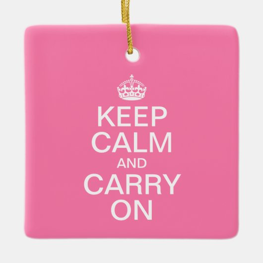 カスタマイズ可能Keep Calm and Carry On セラミックオーナメント (正面)